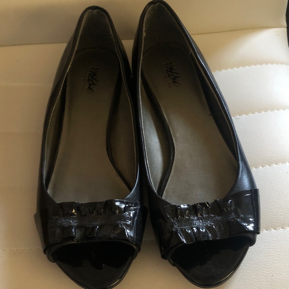 Mossimo Supply Co. Black Peep-Toe Flats